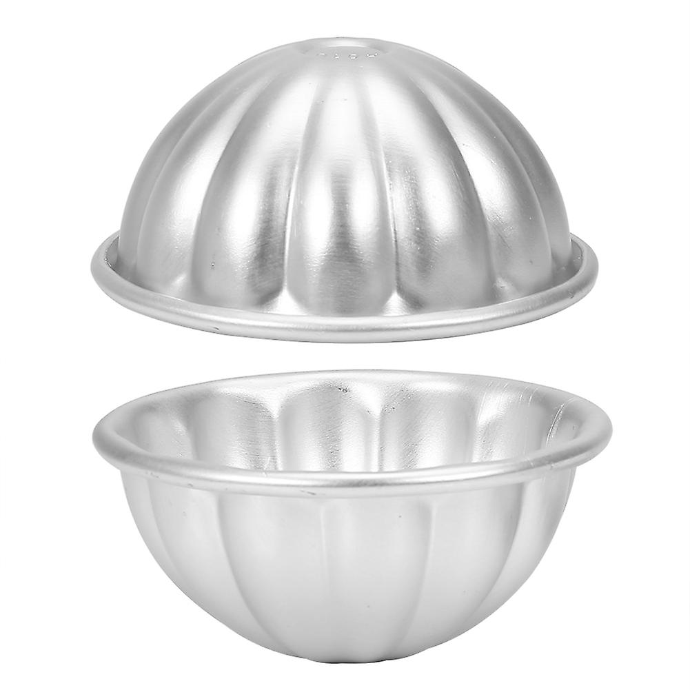 2Pcs Handmade Aluminium Alloy Bath Bomb Molds Fizzy Crafting DIY Cake Mould Tools (Set 10)