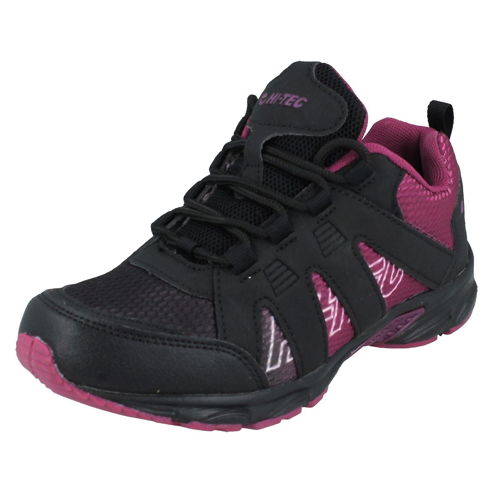 Girls HiTec Lace Up Sports Trainers Warrior JRG