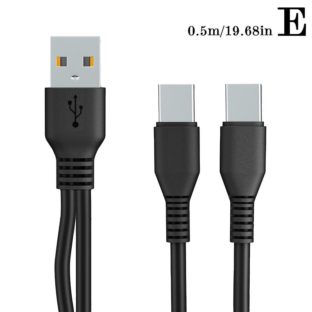Dual-Headed Type-C to USB Charging and Data Sync Cable for Multiple Devices