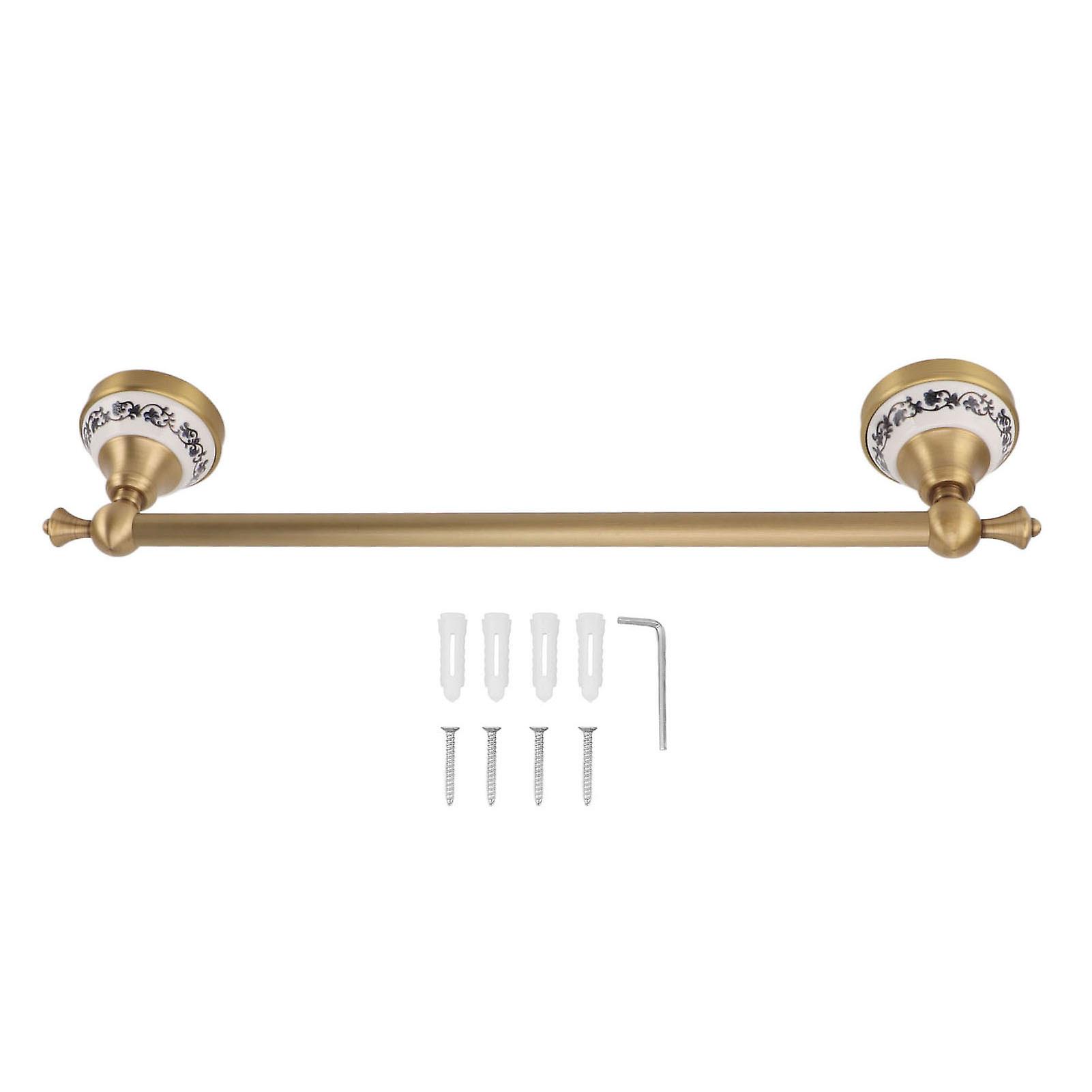 40.5cm Copper Bathroom Towel Bar, Single Towel Rack, Wall Mounted Towel Holder, Antique European Style