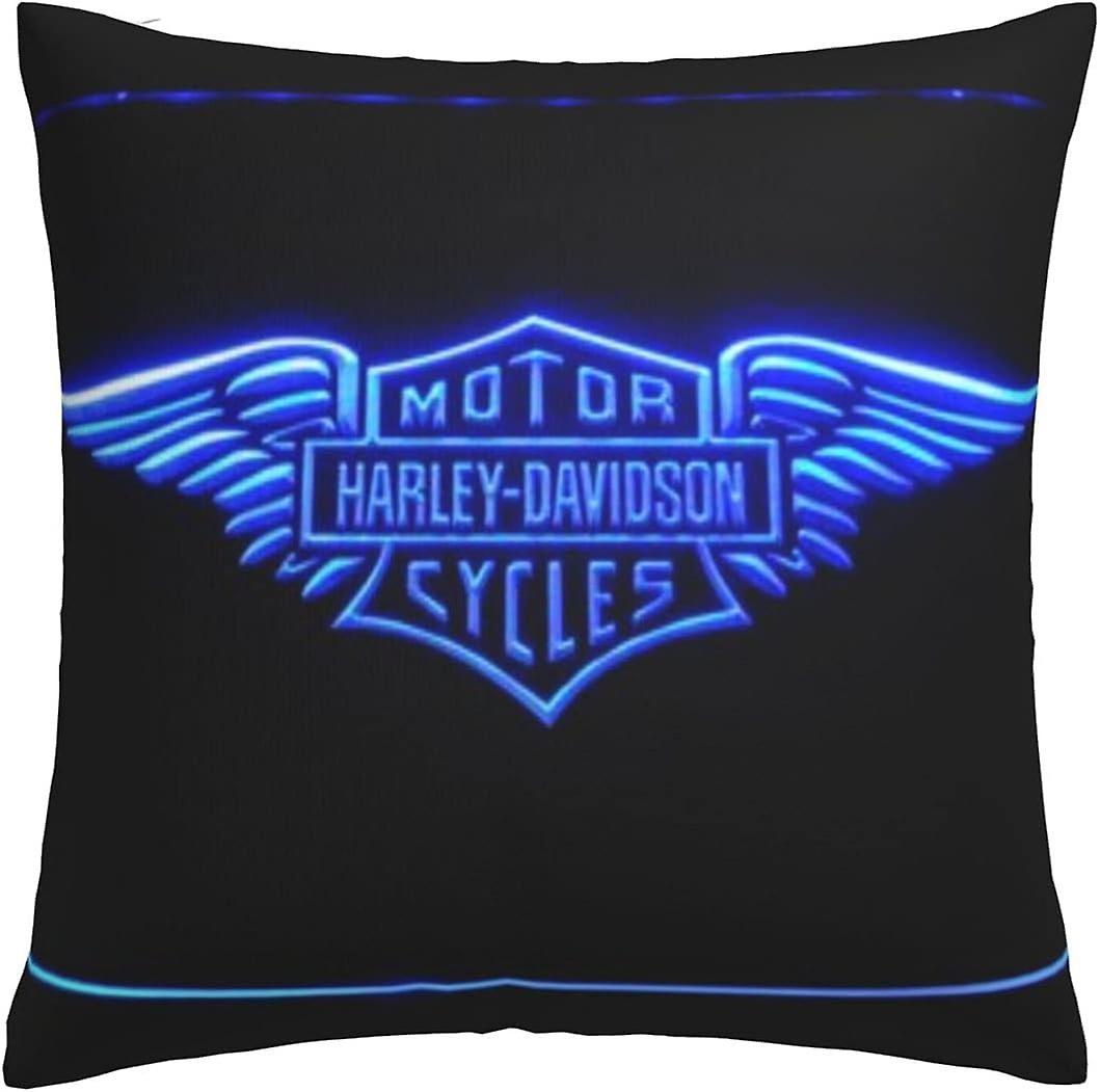 スローピローカバーハーレーダビッドソン暖かくて柔らかいクッションカバー ベッドソファ屋外枕の装飾的な枕カバー(H-418)