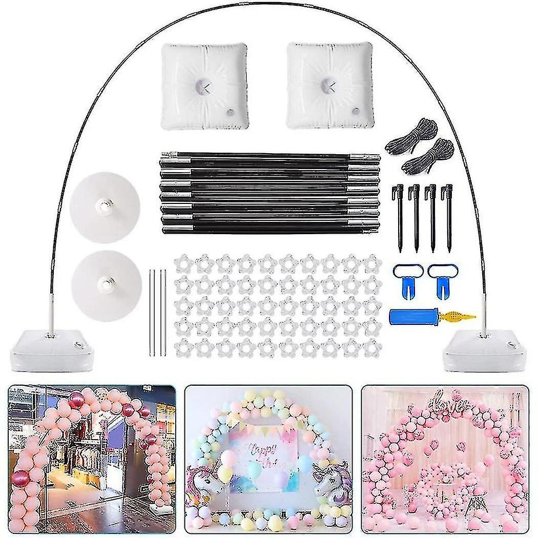 2023 Balloon Arch Kit, 9ft High 10ft Wide Adjustable Plastic Balloon Post Stand Set