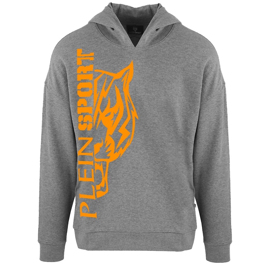 Plein Sport Side Logo Grey Hoodie