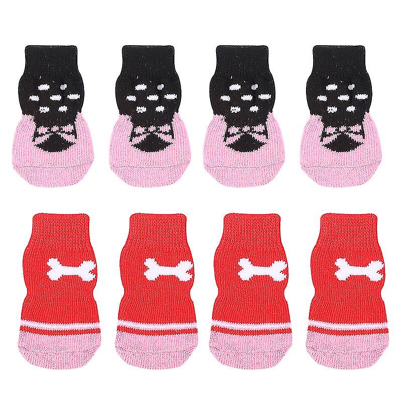 8pcs Christmas Pet Socks