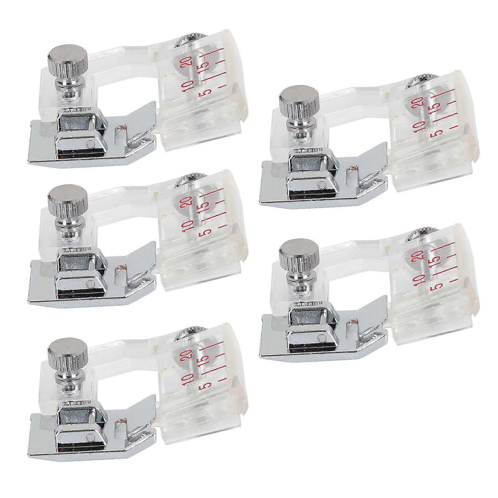5pcs Adjustable Bias Tape Binder Foot Presser Sewing Multifunction Machine Accessory Fit
