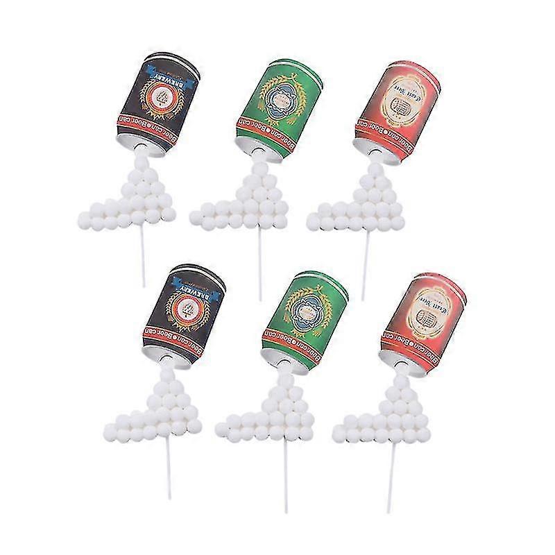 12pcs cake decorations, Beer Can Shaped Cake Toppers
