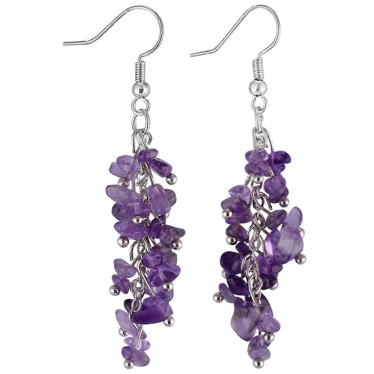 Earrings-Violet Grapes-Irregular Glam-Boho Elegance