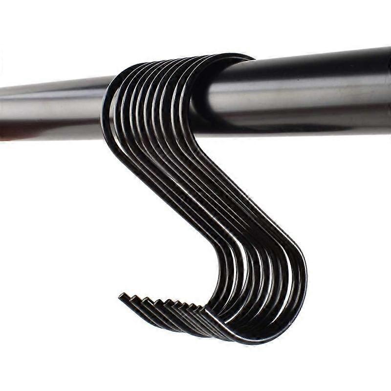 Barsinfi 20Pcs S Hooks Black Heavy-Duty Hanging Hooks S Shaped Hooks Metal