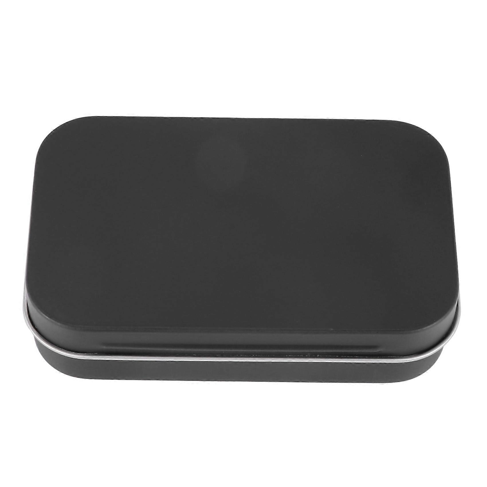 95x60x21mm Black Tin Box Black Metal Box With Matte Candy Box Small Box