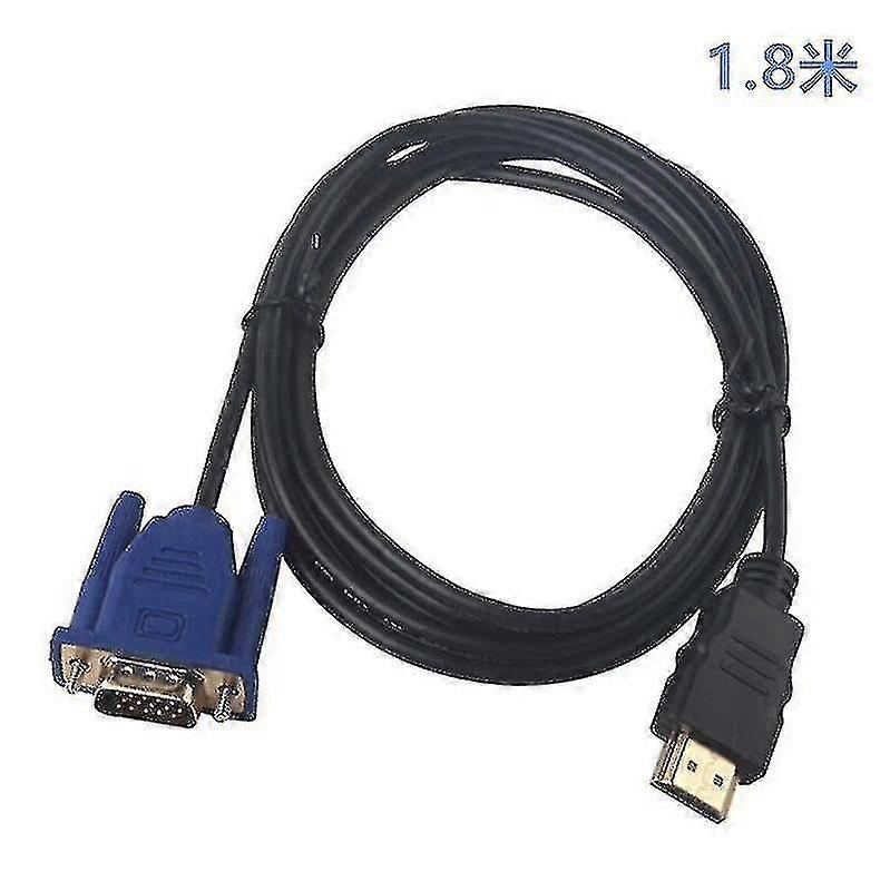 Hdmi zu Vga Adapterkabel Vga zu Hdmi Adapter Monitor D-Sub zu Hdmi 15 Pin zu HDMI Adapter Stecker zu VGA Stecker Kabel Sender Einweg Transmi