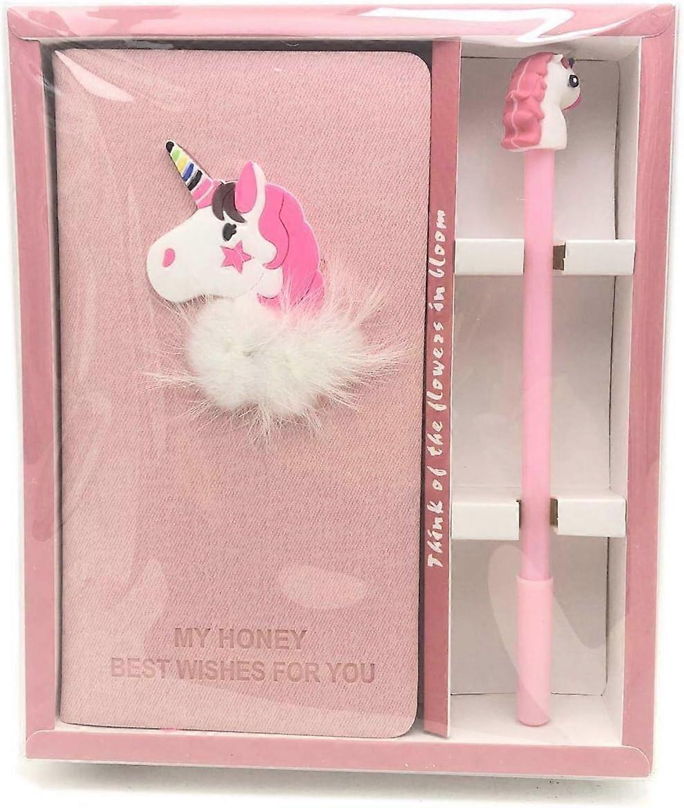 QQDD Diary Journal Gel Pen Set Super Cute Notebook withPen Handmade Diary Birthday Gift Box Sketchbook Diary Notepad Set compatible with Girls and Kid