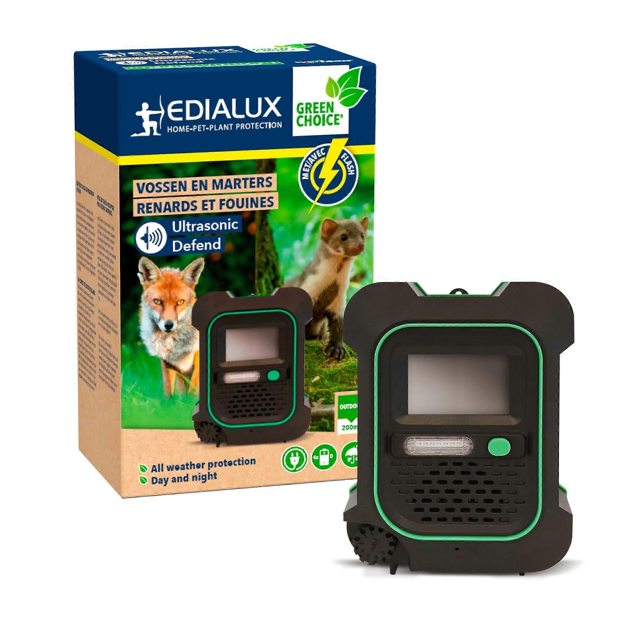 Edialux Ultraschall Defend Füchse & Marder Flash, Ultraschall Fuchs und