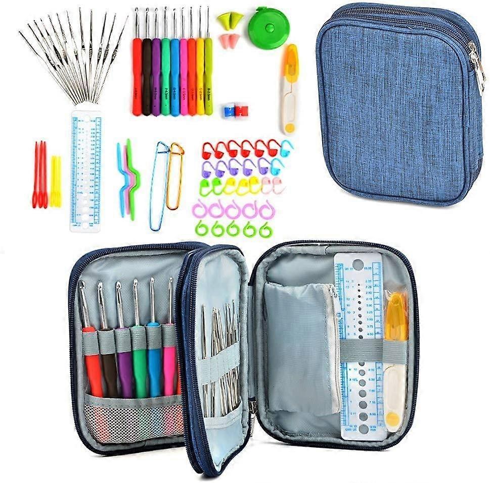 Crochet Kits Crochet Soft Handle Knitting Tool Accessories 72 pcs