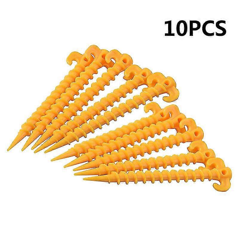 10pcs Plastic Screw Tent Hook Stakes