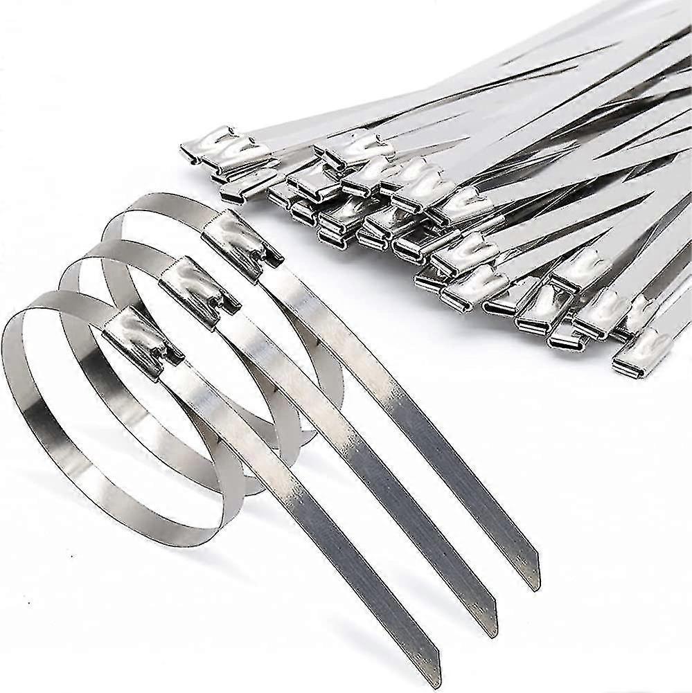 Fascette Metalliche OFF0 100 Pezzi | 300x4.6mm | Acciaio Inox | Per Cavi E Gestione Cablaggi - Foto 3