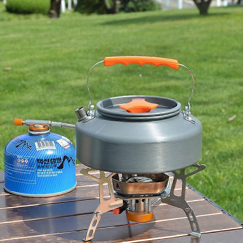 1.1L Small Camping Kettle, Water Pot with Carrying Bag, Compact Lightweight Tea Kettle for Outdoor Cooking Backpacking Picnic Fishing Boiling