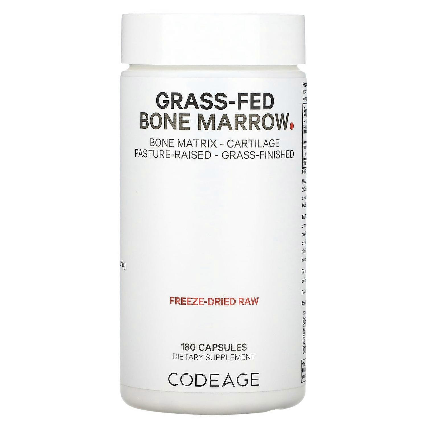 Codeage, Grass-Fed Bone Marrow, 180 Capsules