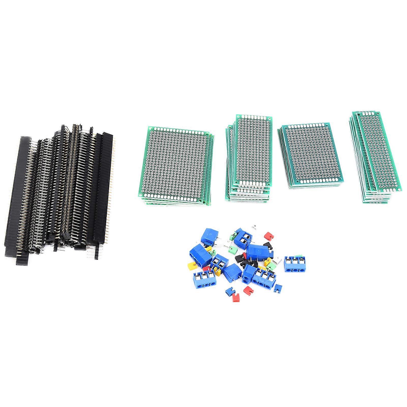 100Pcs Double Sided Boards Kit PCB Universal Printed Electronic Circuit Prototype Panels