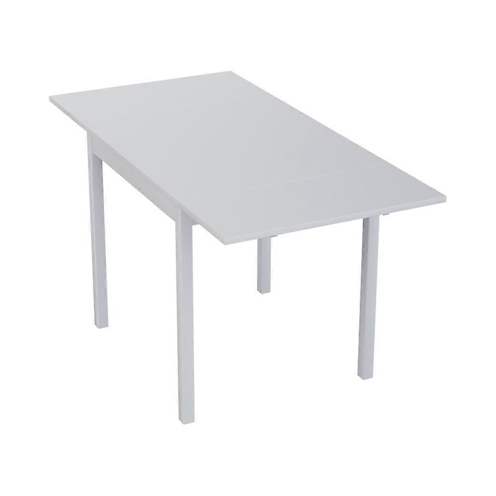 Seats 4 White Pine Extendable Square Dining Table