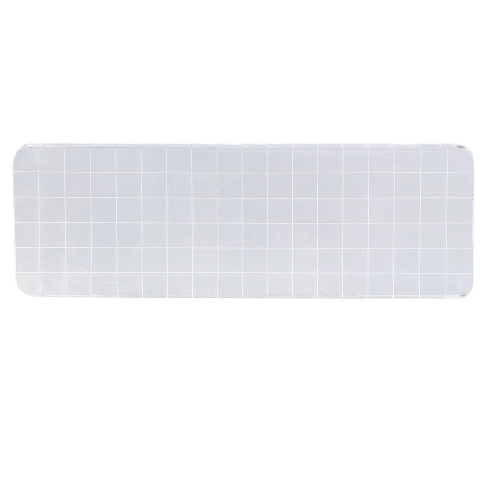 Acrylic Block 6x18cm Safe Round Corner Design Transparent Reusable Durable Clear Stamps for Notebook Calendar Card