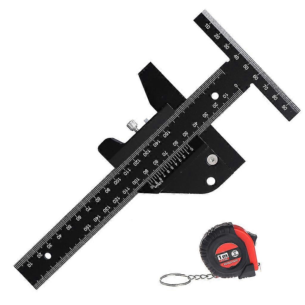 Scale Metric Measure Scribing Ruler Woodworking Marking Tool