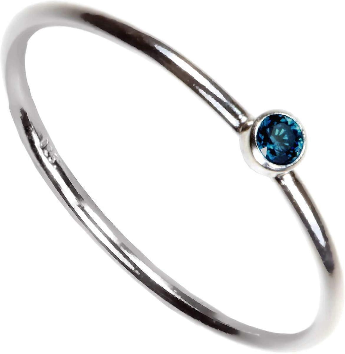 Sterling Silver Färger Cubic Zirconia Stapling Ringar