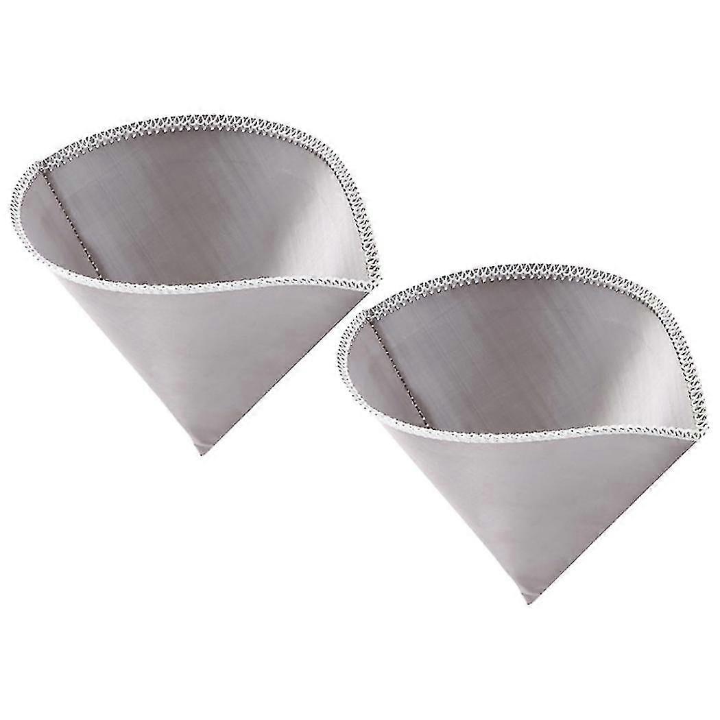 2pcs Reusable Pour Over Coffee Filter Mesh Coffee Filter Stainless Steel Cone Filter 2 To 3 Cup Cof