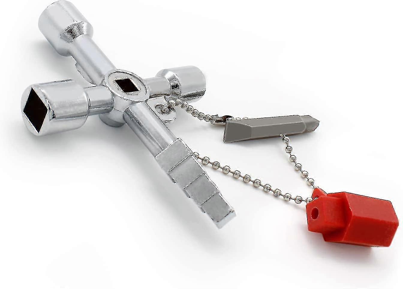 Universal Cross Key, Convenient 4-way Multi-function Key, Silver Control Cabinet