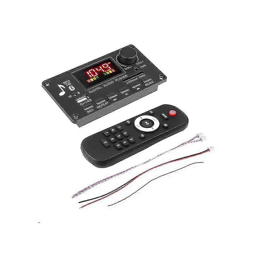 Color Screen Mp3 Player Decoder Board 2x40w Amplifier Call Recording Bt Car Fm Radio Module Support