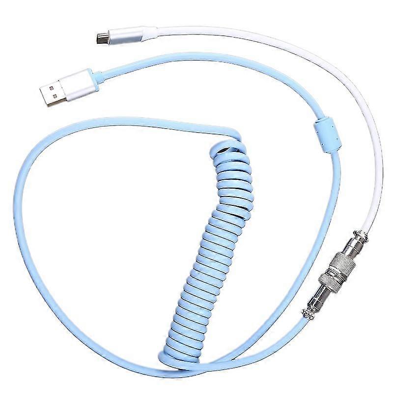 Coiled Type-c Usb Aviators Cable For Mechanical Keyboard Coil Type C Connector