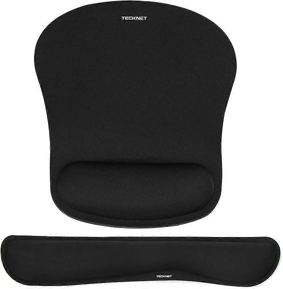 Tecknet Wrist Rest Mat, Keyboard And Mouse Wrist Support Pad Set, Comfortable Memory Foam Mouse Mat With Wrist Cushion Support, Anti-slip Ergonomic Mo
