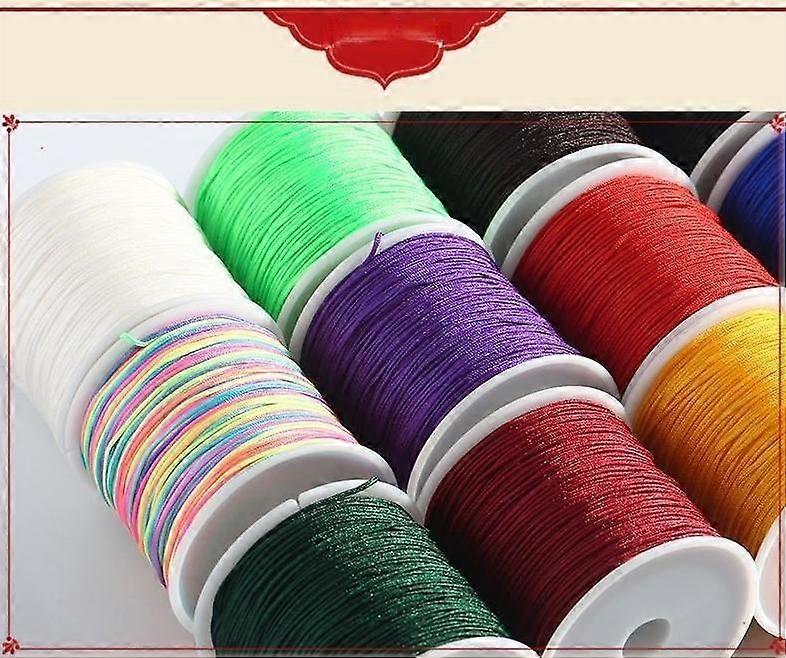 0.8mm Nylon Beading String 10 Colors 5 m Thread Bracelet String Chinese Knotting Thread Cord for Windows Bracelets