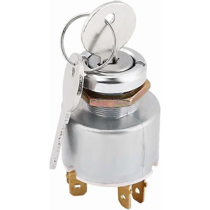 Ignition Switch, Universal 12V Engine Start Switch 3 Position ON OFF Ignition Control Switch with Key