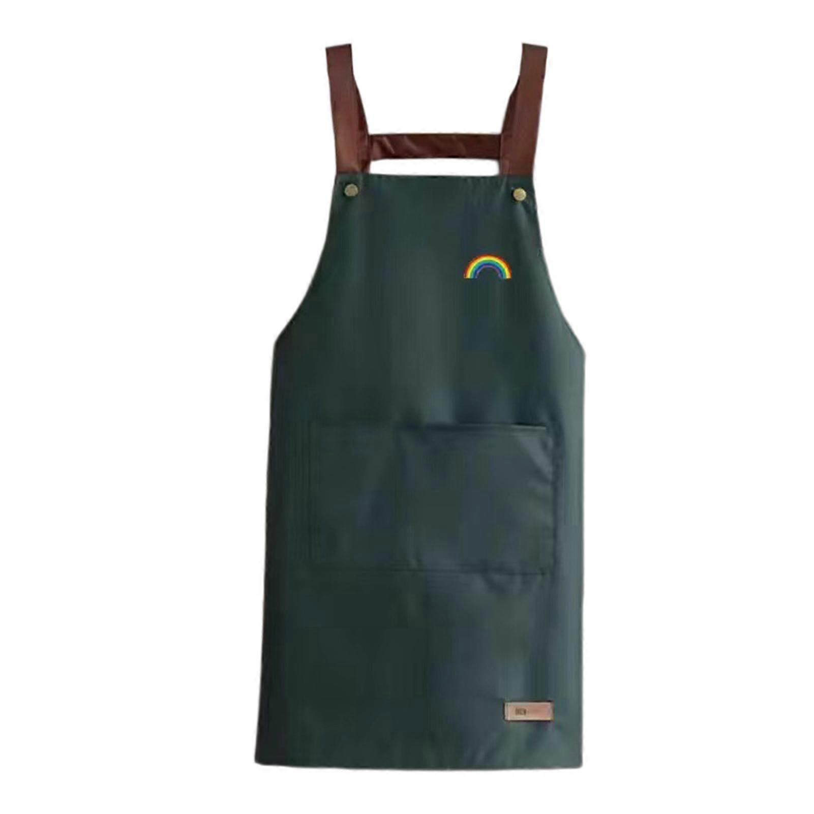 Cooking Apron Waterproof Wide Application with Pockets Oil Proof PVC Apron for Home KAESI