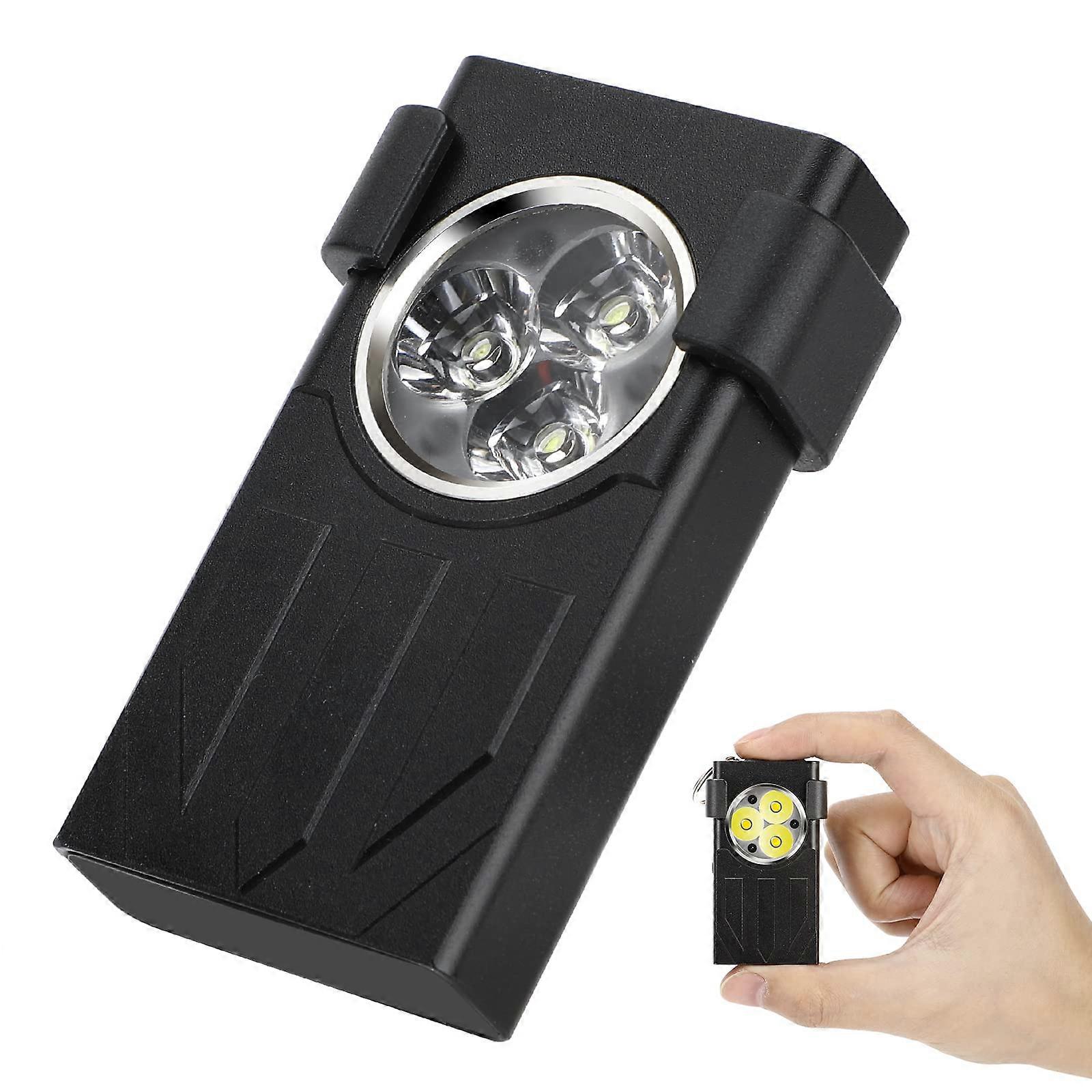 LED Keychain Flashlight Rechargeable Clip-on Pocket Flashlight 10 Light Modes 1100 Lumens IPX5 EDC Flashlight with UV Side Ligh&Magnetic Tail Base for