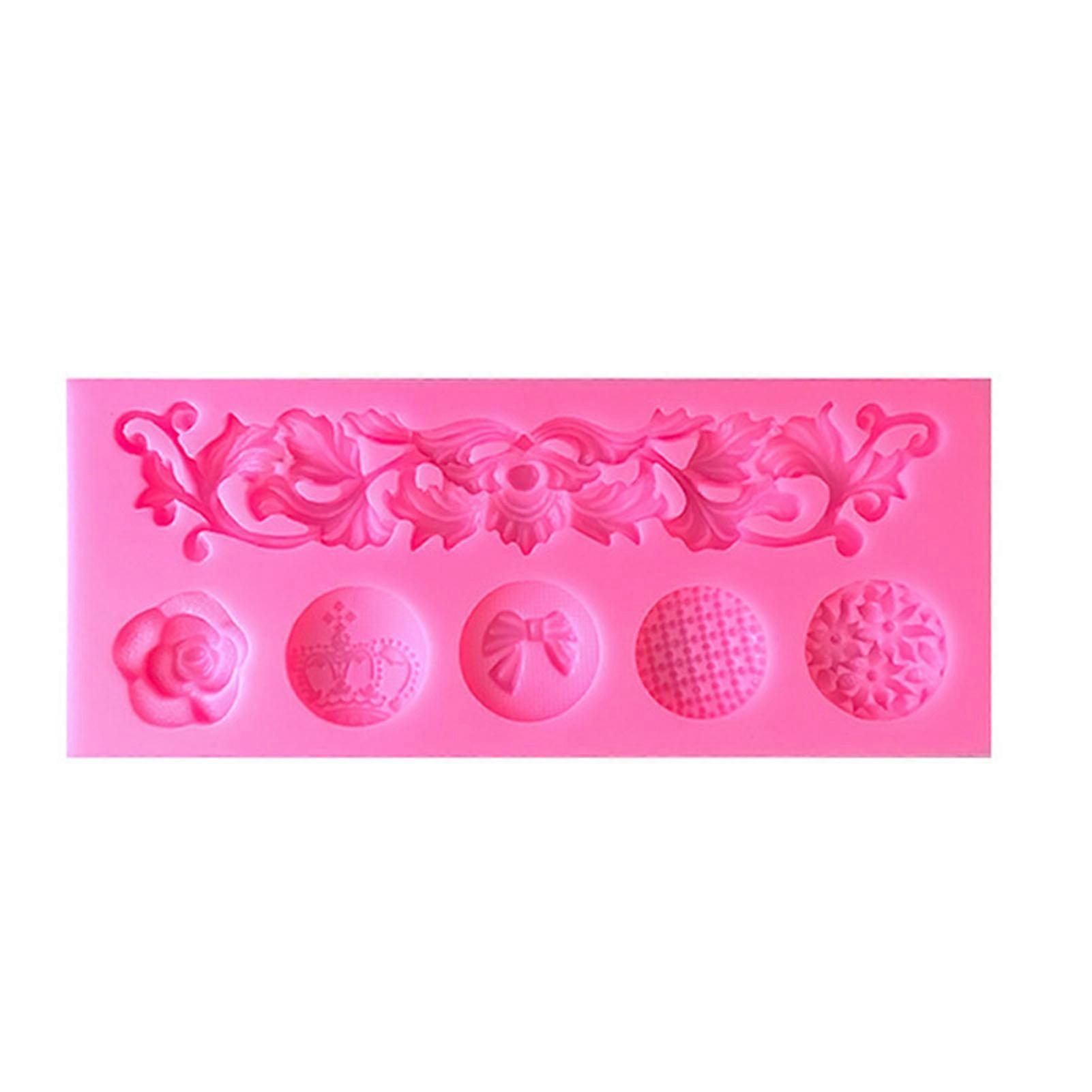 Fondant Mold Creative Shape Food Grade Heat-Resistant Non-Stick BPA Free DIY Silicone Cake Lace Mold Dessert Sugar-craft Decoration for Home KAESI
