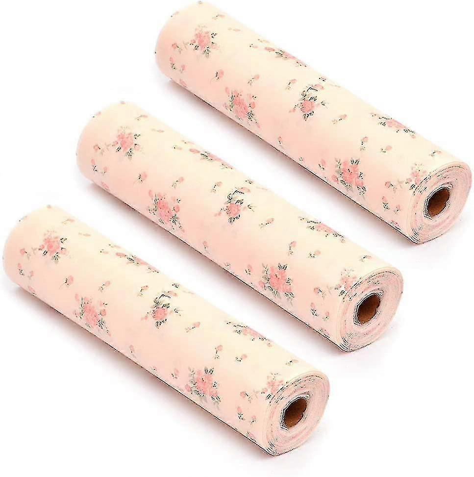 3PCS Drawer Liners, Drawer Mat, Kitchen Cabinet Paper, Drawer Mat Waterproof Non-slip 30*500 Rose