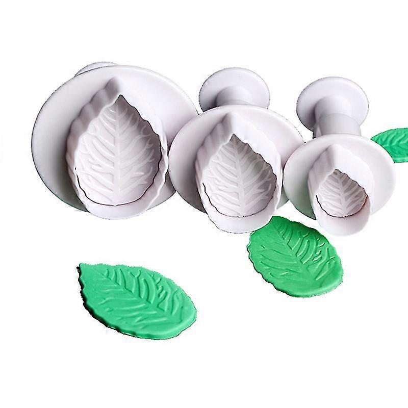 3pcs Tree Leaf Cookie Cutters Embossing Tool