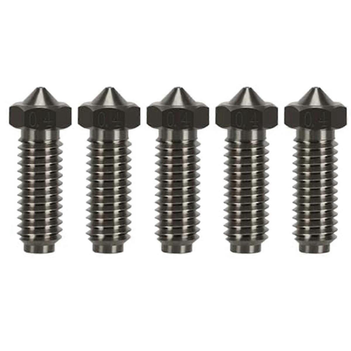 Stainless Steel Nozzels 0.4MM Thread Hardened Nozzles High Temperature Pointed Wear Resistant Nozzl
