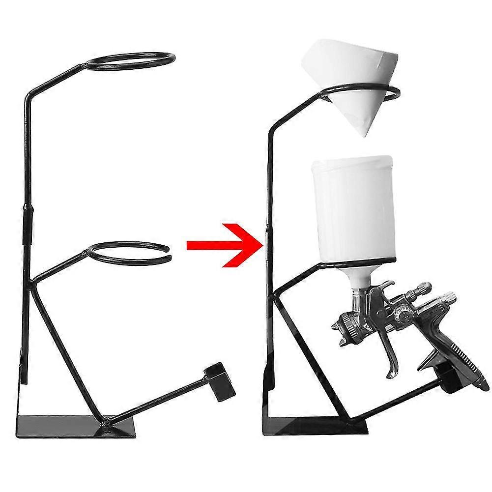 Gravity Feed Paint Spray Gun Stand Holder Sprayer Stand With Strainer Holder Wall Bench Paint