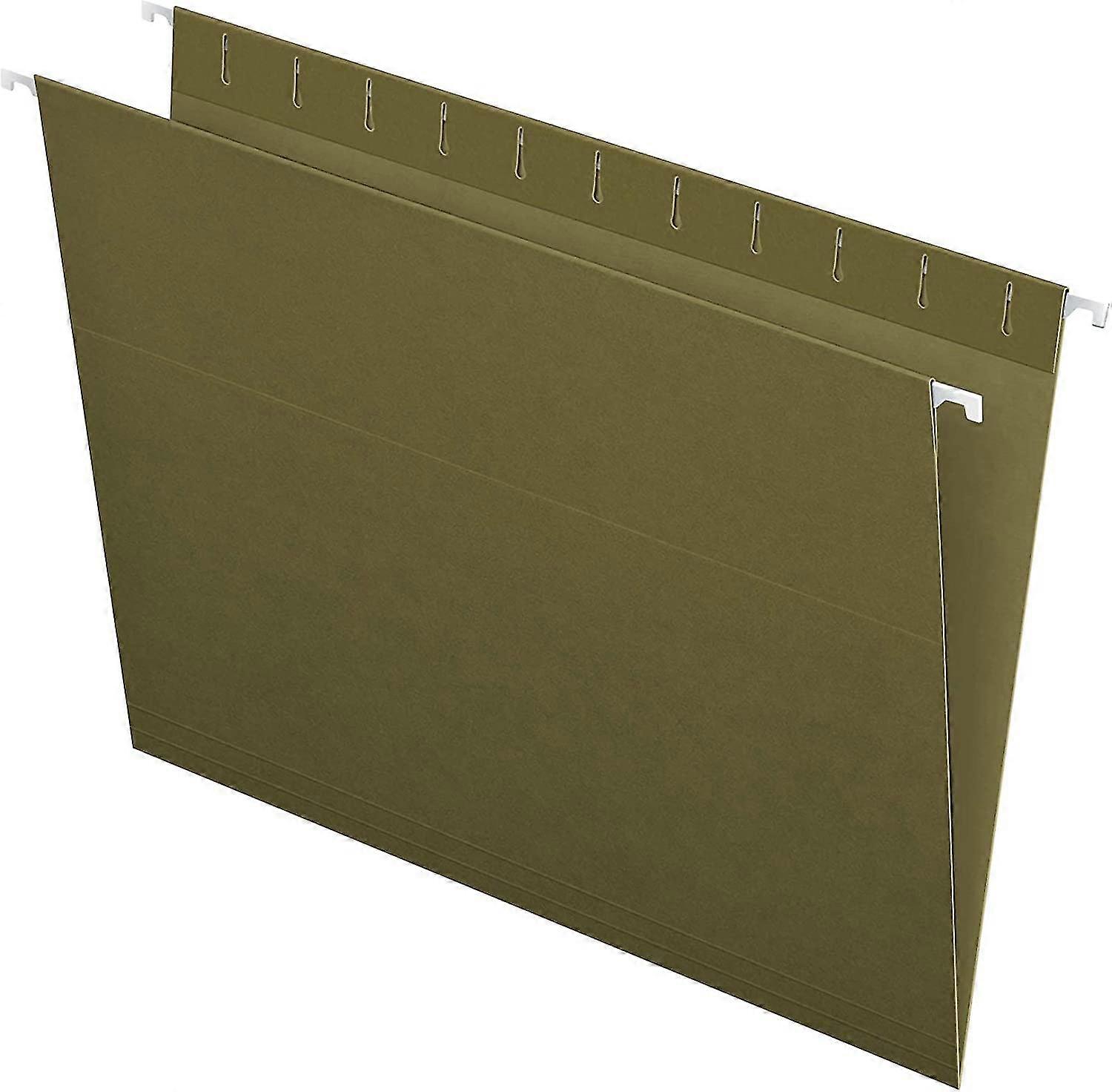 Recycled Hanging Folders, Letter Size, Standard Green, 25/BX (81600), Standard Green - No Tabs