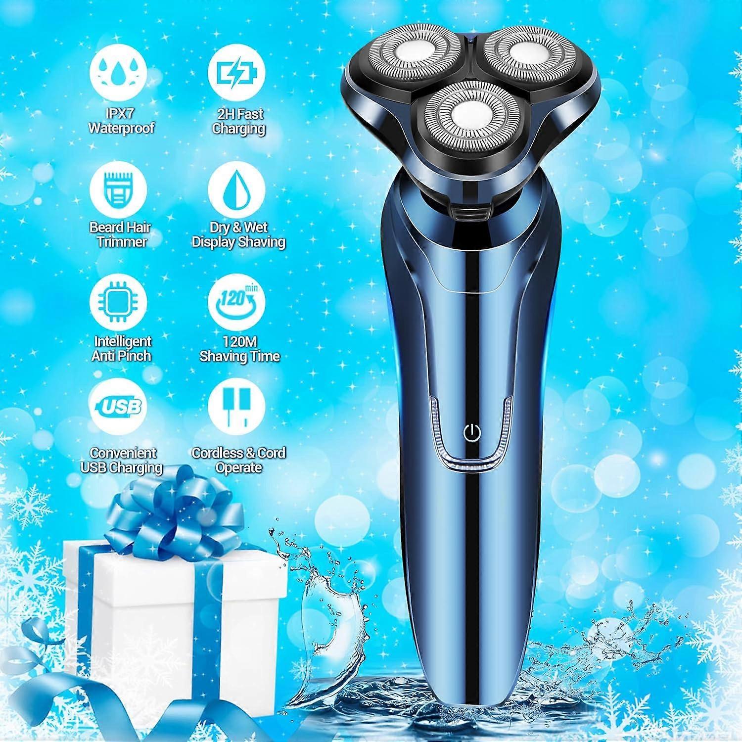 Electric Razor for Men,Electric Shavers for Men Wet Dry,Waterproof Mens Shavers Electric Rechargeable Razor Man Shaving for Travel,USB Cordless Face R