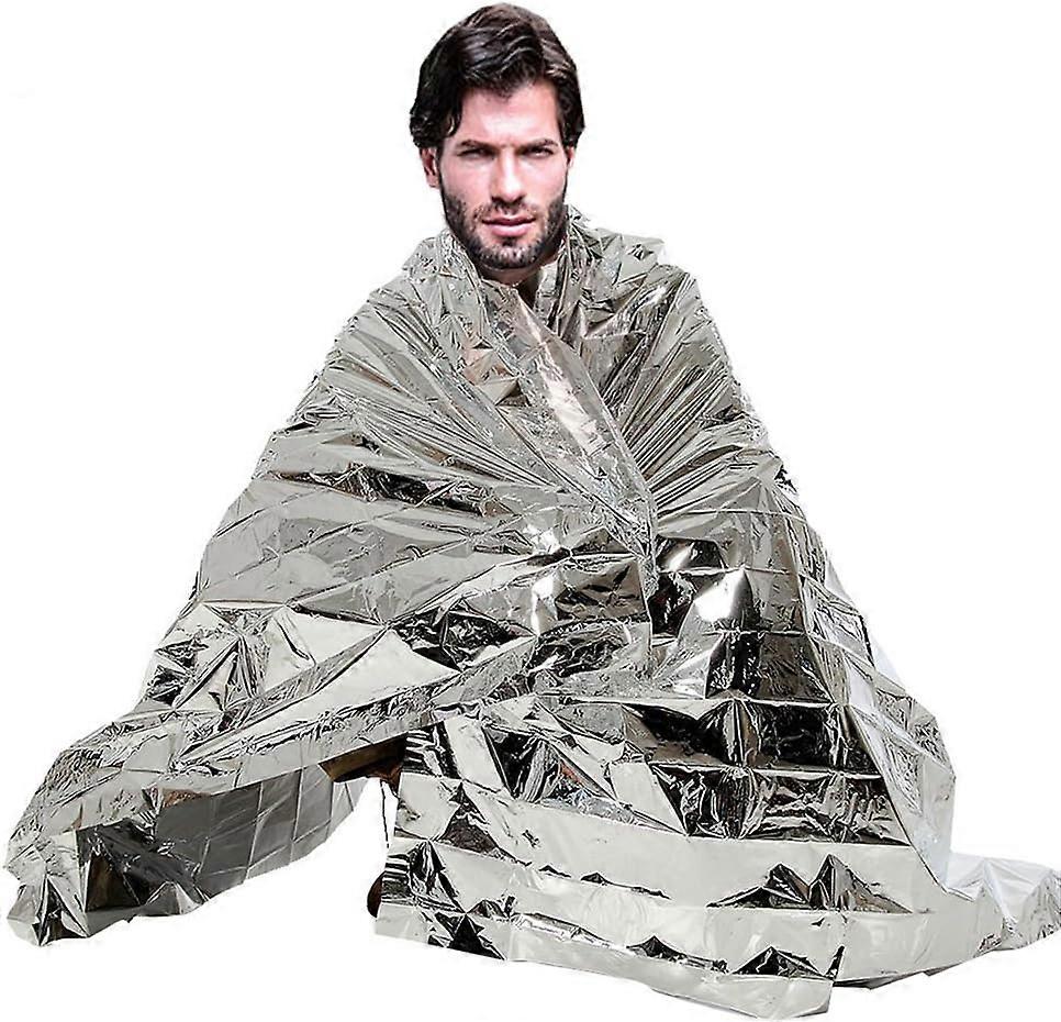 10 stycken nödfilt vikbar silver 210x160cm silver + silver