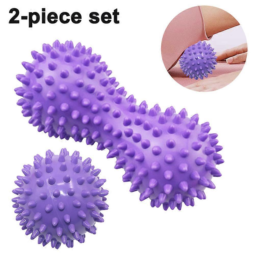 Spike Peanut Roller & Hedgehog Foot Massage Ball Set - Ideal For Muscle Deep Tissue, Trigger Point And Myofascial Release, Plantar Fasciitis, Concentr