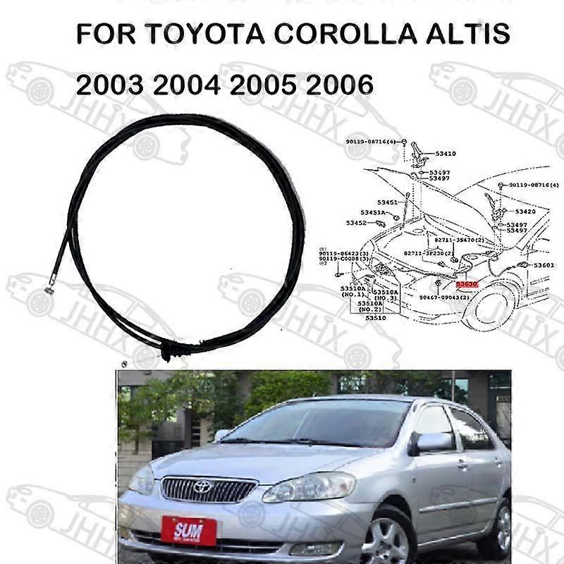 Compatible Corolla Corolla 2003 2004 -2006 Engine Hood Cable Hood Cable Head Cover Cable