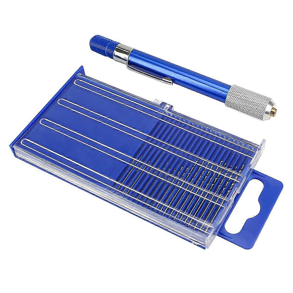 21PCS المكربن النفاث لقم الحفر دبوس Vise مجموعة، للمجوهرات حبة صنع الحرف فتحة حفر الخشب