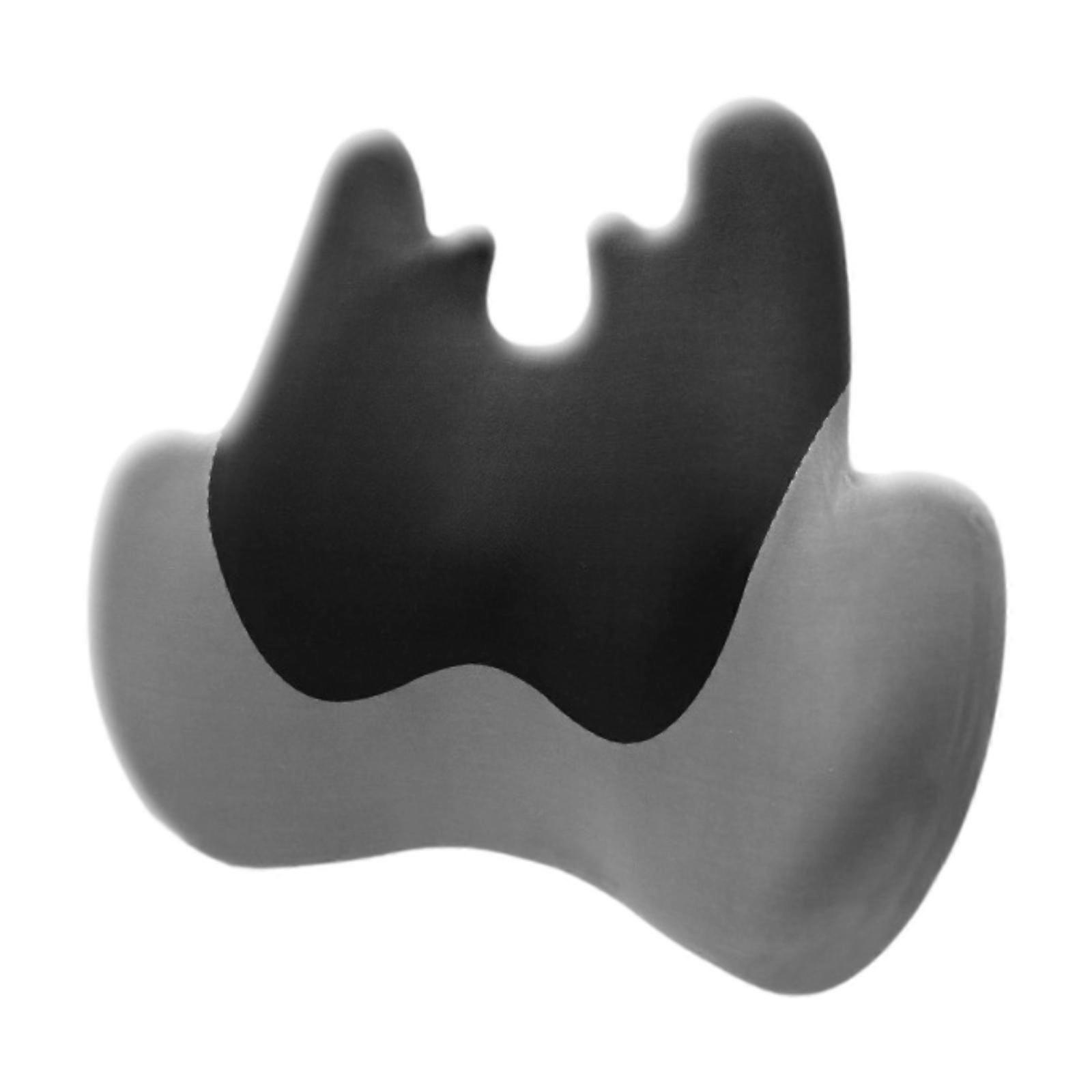 Lumbar Support Pillow Ergonomic Memory Foam Backrest for Car recliner Office dark gray