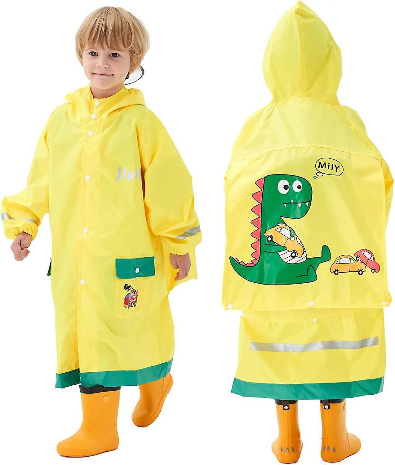 Αδιάβροχο Κουκούλα Παιδιά Αδιάβροχο Πόντσο Παιδιά Unisex Λακκούβα Κοστούμι Ζωικό Μοτίβο Unisex Αδιάβροχα Μακρύ Σακάκι Παλτό με Διαφανές Καπέλο Γείσο &; Αντανάκλαση