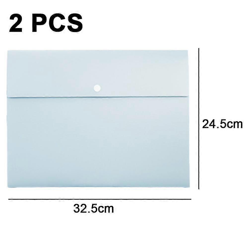 2 Pack Expanding File Folders Pockets File Folder Paper,Blue