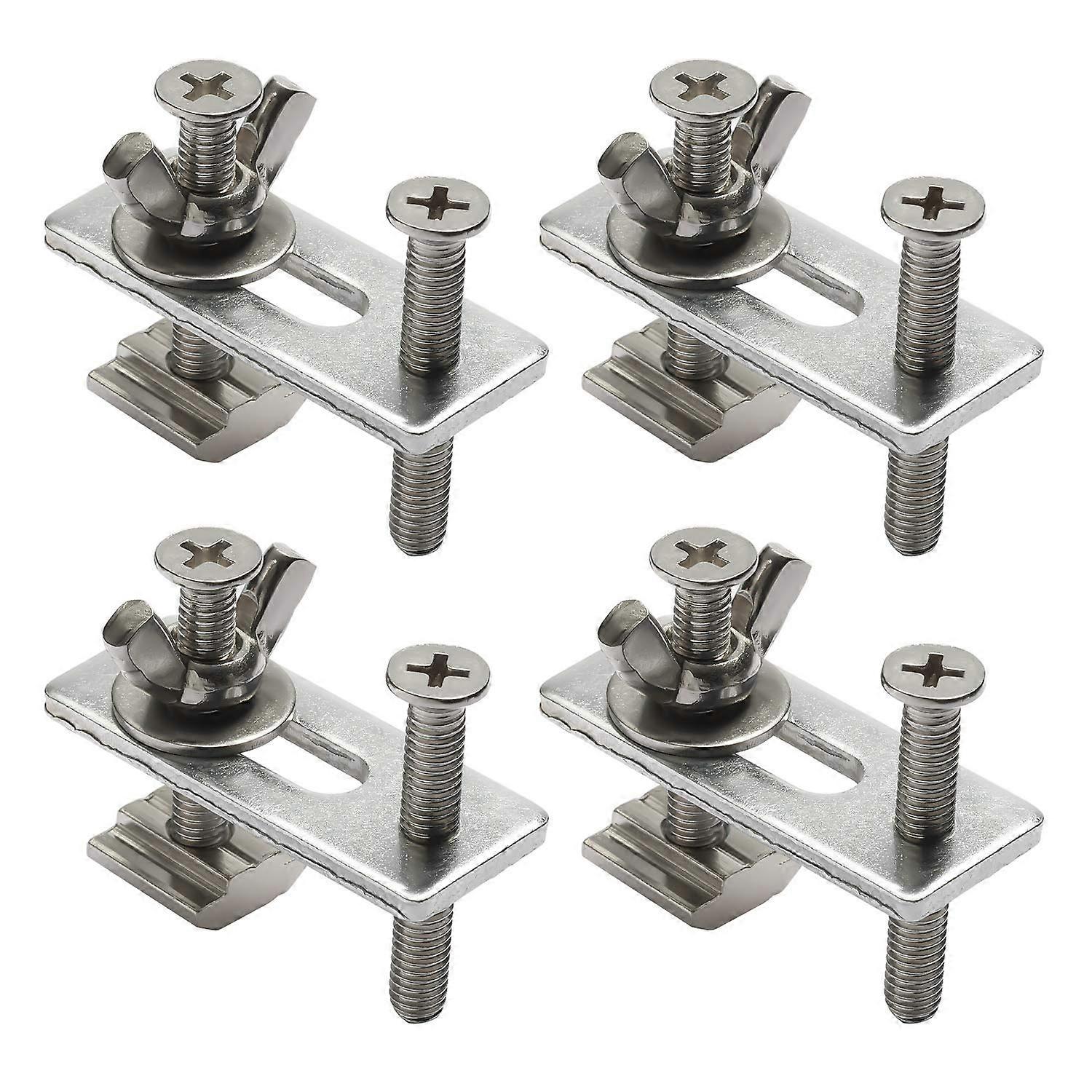 4Pcs T-Track Mini Hold Down Clamp Kit with Iron Machine Engraving Machine Plate Clamp Fixture for Cnc Engraving Machine